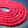 400 cts - so gorgeous - red ruby - smooth polished rondell beads neckless 18 inches neckless 6 strand - size approx - 3 - 6 mm approx great quality great price